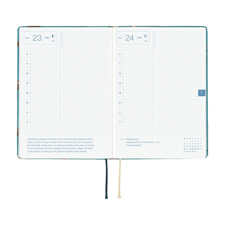 Hobonichi Techo 2026 A6 HON Planner | Bow & Tie: In the Forest | English