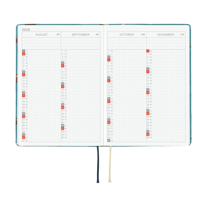 Hobonichi Techo 2026 A6 HON Planner | Bow & Tie: In the Forest | English