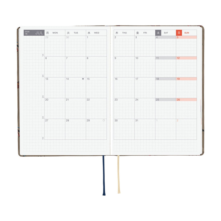 Hobonichi Techo 2026 A6 HON Planner | Bow & Tie: Galloping Horses | English
