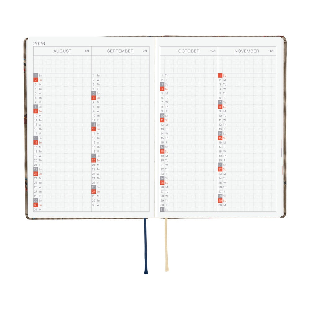 Hobonichi Techo 2026 A6 HON Planner | Bow & Tie: Galloping Horses | English