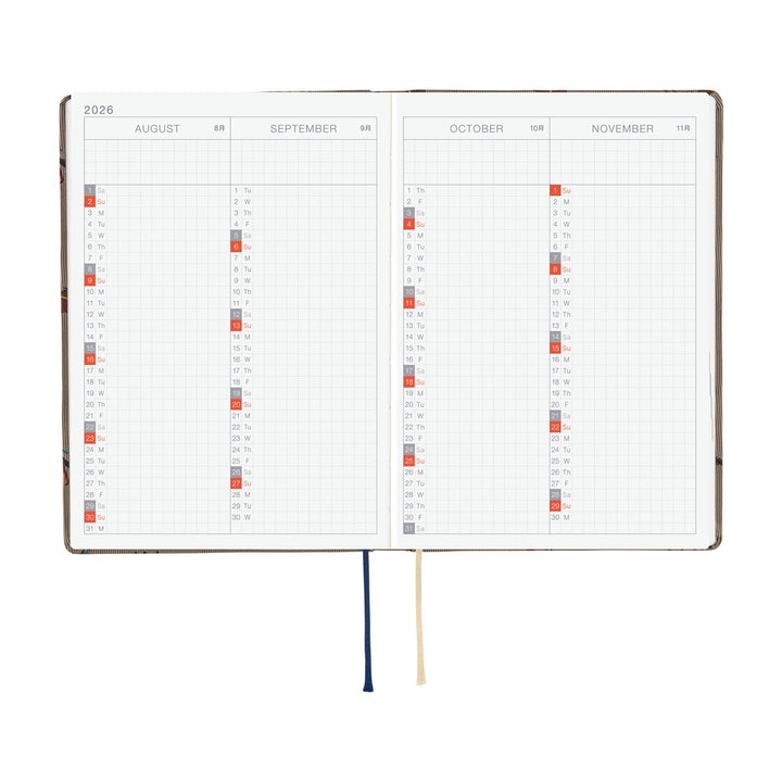 Hobonichi Techo 2026 A6 HON Planner | Bow & Tie: Galloping Horses | English