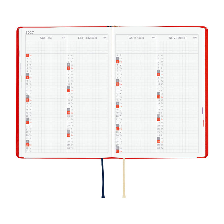 Hobonichi Techo 2027 A6 HON Planner | Yumi Kitagishi: White Cat and Rabbit’s Tea Room | English