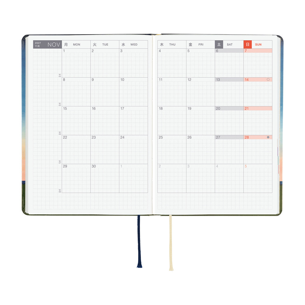 Hobonichi Techo 2027 A6 HON Planner | Hiroko Kubota: String Telephone Until the Moon is Full | English