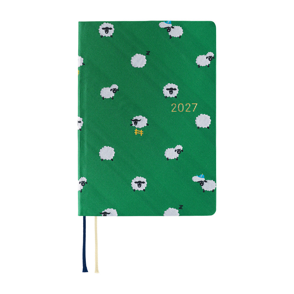 Hobonichi Techo 2027 A6 HON Planner | Bow & Tie: Sheep Sheep Sheep | English