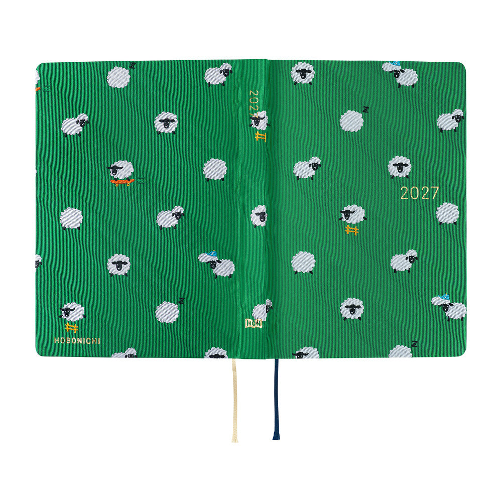 Hobonichi Techo 2027 A6 HON Planner | Bow & Tie: Sheep Sheep Sheep | English