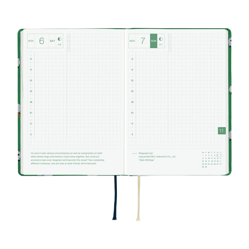 Hobonichi Techo 2027 A6 HON Planner | Bow & Tie: Sheep Sheep Sheep | English