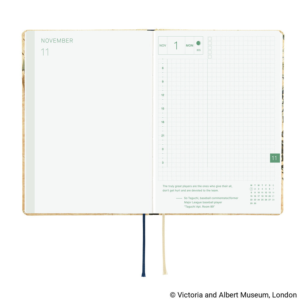 Hobonichi Techo 2027 A6 HON Planner | V&A Series: Vine | English