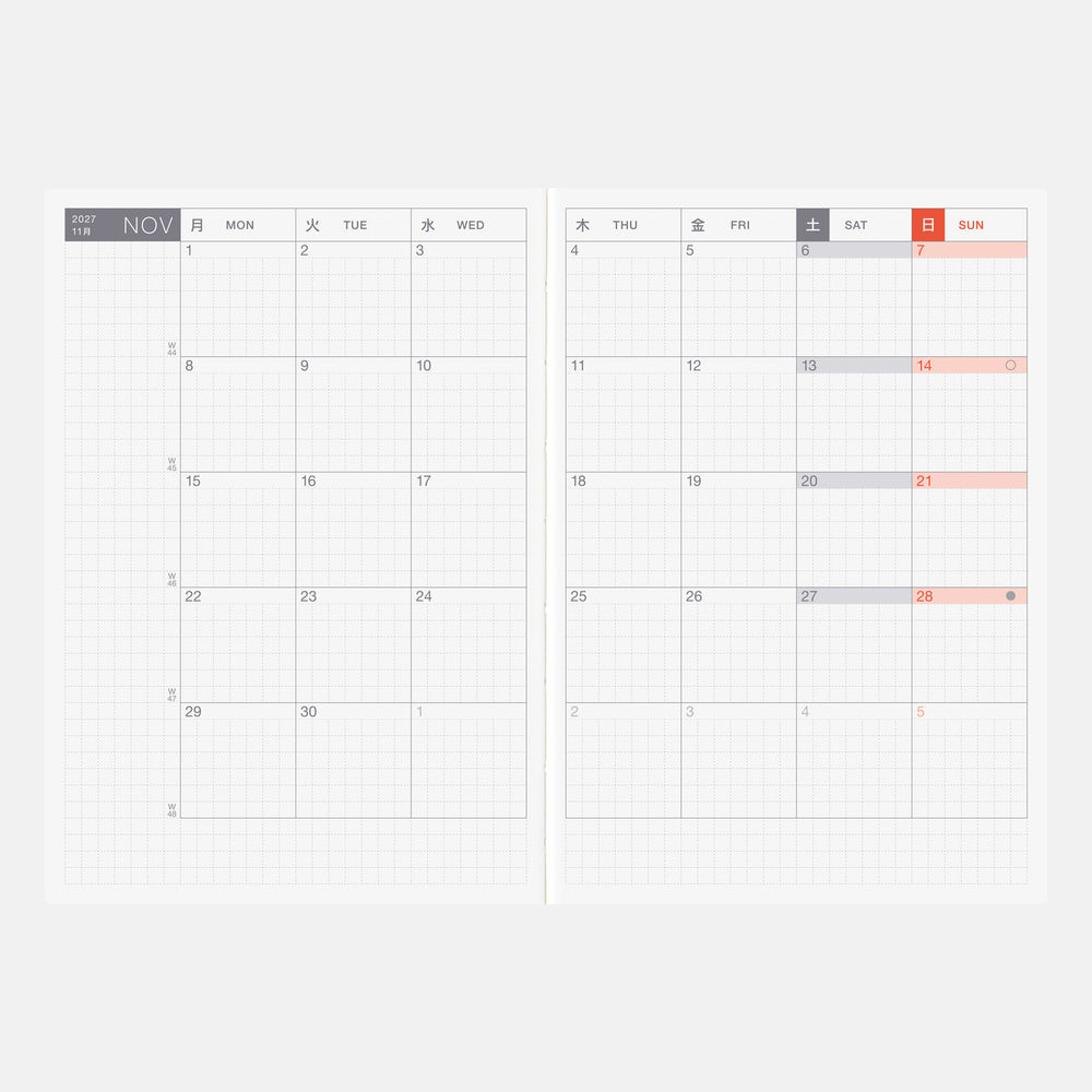 Hobonichi Techo 2027 A6 Original Planner | Book Only | English