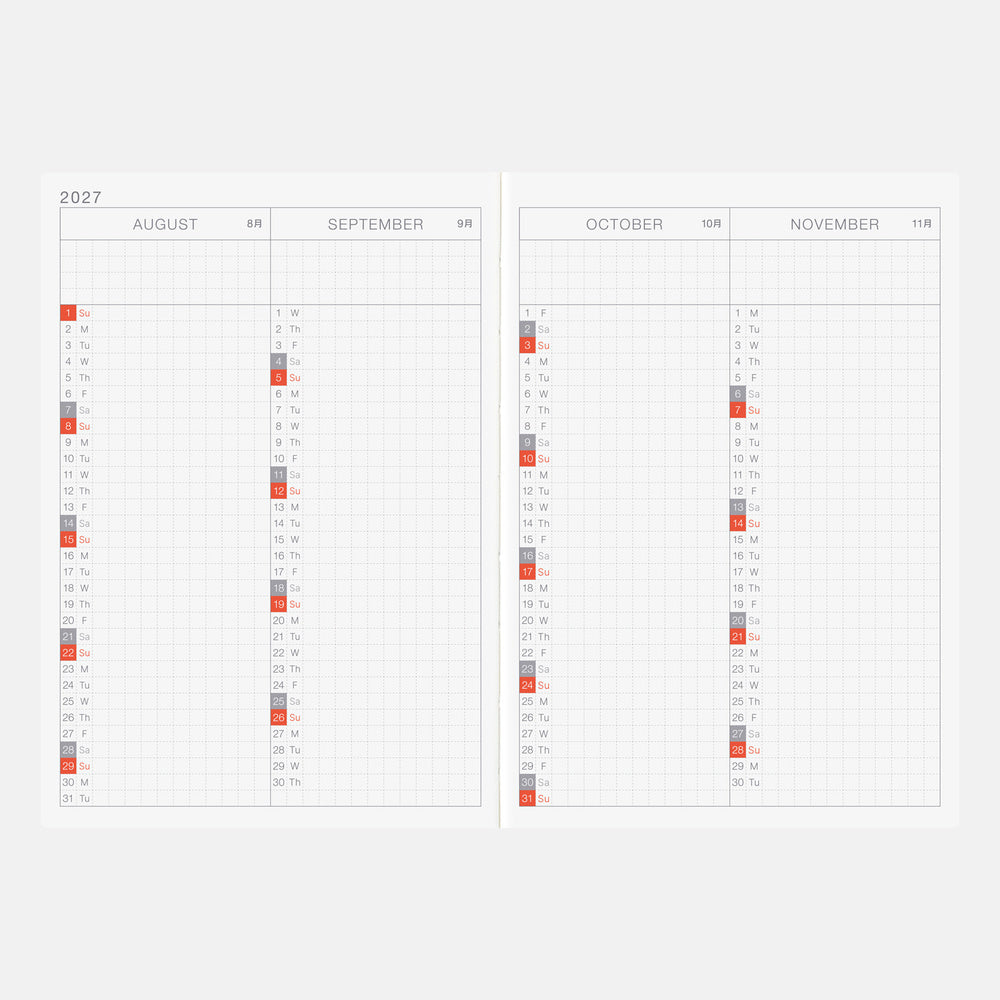 Hobonichi Techo 2027 A6 Original Planner | Book Only | English