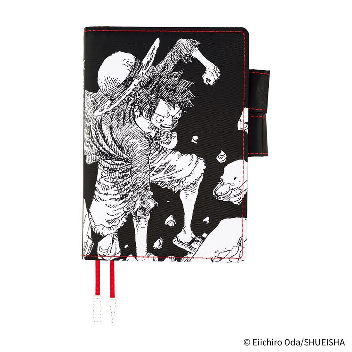 Hobonichi Techo A6 Original Cover with Planner | ONE PIECE magazine: Straw Hat Luffy (Black) | English Mon Start