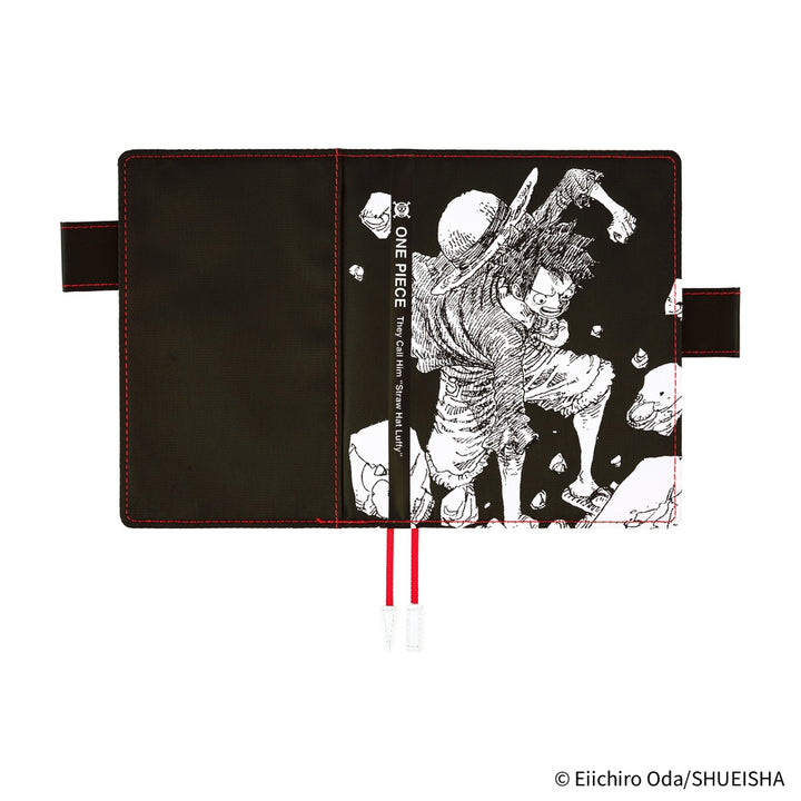 Hobonichi Techo A6 Original Cover with Planner | ONE PIECE magazine: Straw Hat Luffy (Black) | English Mon Start