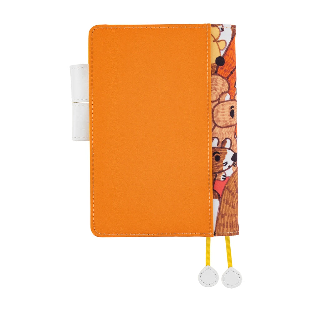 Hobonichi Techo A6 Original Cover with Planner | 100%ORANGE: Squirrel Squadron | English Mon Start