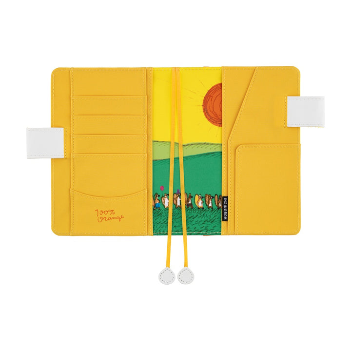 Hobonichi Techo A6 Original Cover with Planner | 100%ORANGE: Squirrel Squadron | English Mon Start