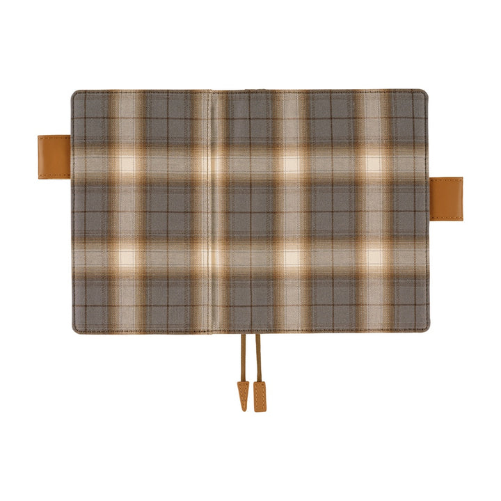 Hobonichi Techo A6 Original Cover with Planner | Shirt Fabric: Foggy Plaid | English Mon Start