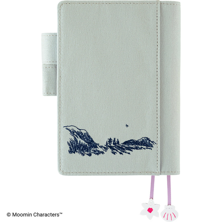 Hobonichi Techo A6 Original Cover | Moomin: My Yard (Pale Mint)