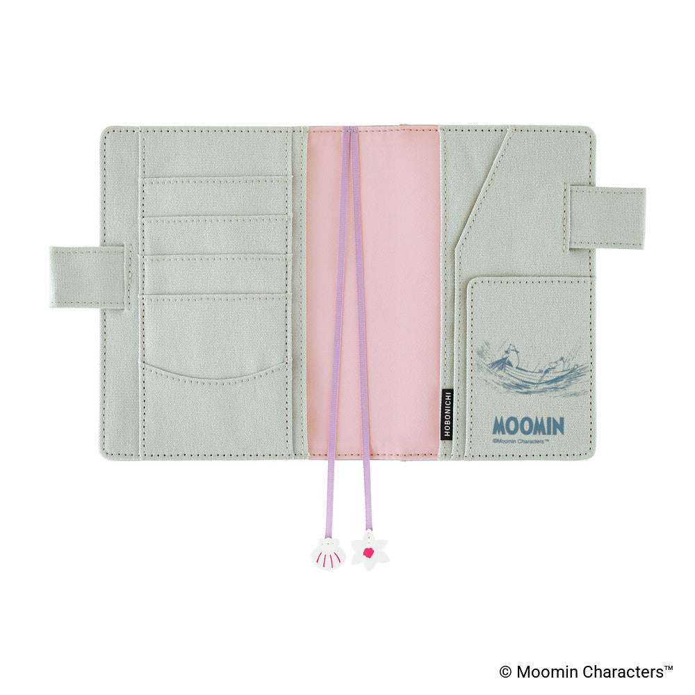 Hobonichi Techo A6 Original Cover | Moomin: My Yard (Pale Mint)