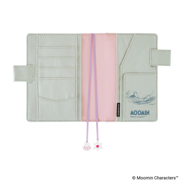 Hobonichi Techo A6 Original Cover | Moomin: My Yard (Pale Mint)