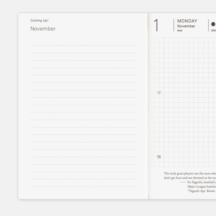 Hobonichi Techo 2027 A6 English Planner Book | Book Only