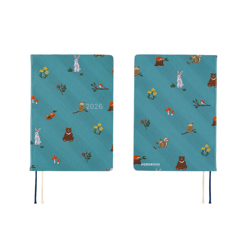 Hobonichi Techo 2026 A6 HON Planner | Bow & Tie: In the Forest | English