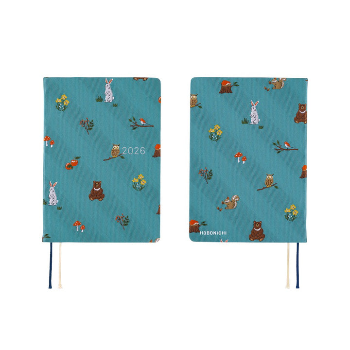 Hobonichi Techo 2026 A6 HON Planner | Bow & Tie: In the Forest | English
