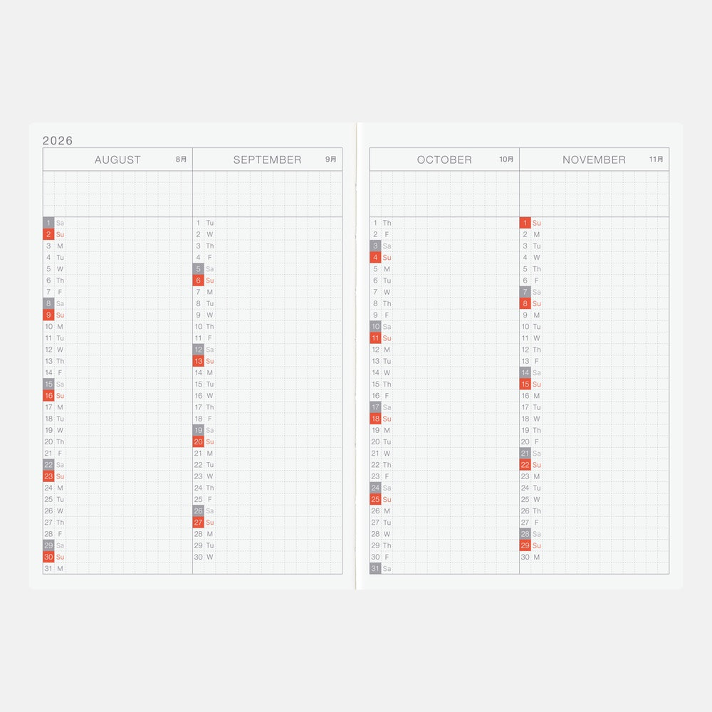 Hobonichi Techo 2026 A6 Original Planner | Book Only | English