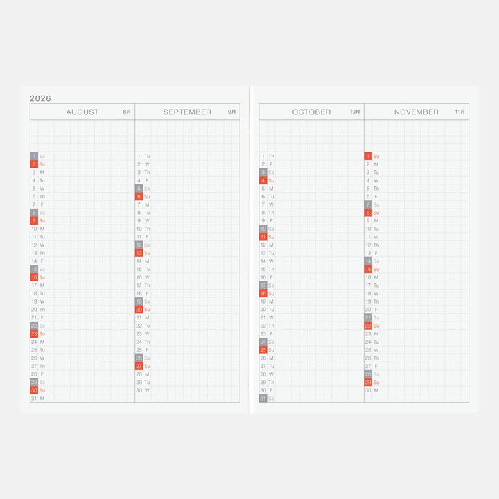 Hobonichi Techo 2026 A6 Original Planner | Book Only | English