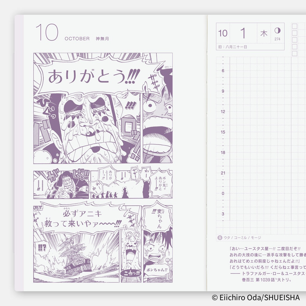 Hobonichi Techo 2026 A6 Planner | One Piece Edition | Book Only | Japanese