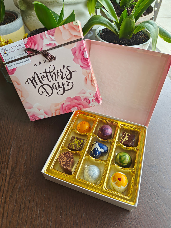 Mother's Day Artisan Chocolate Truffles Assortment | Box of 9