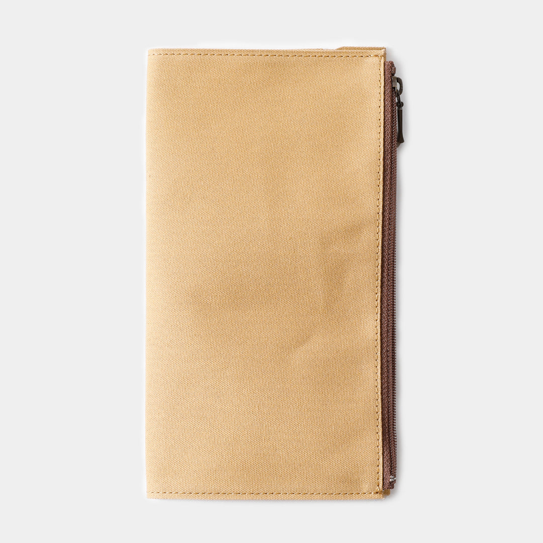 TRAVELER'S notebook Cotton Zipper Case | Regular Size | Beige