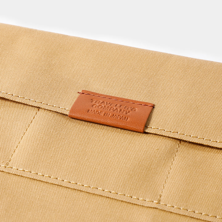 TRAVELER'S notebook Cotton Zipper Case | Regular Size | Beige