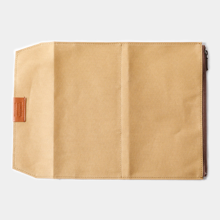 TRAVELER'S notebook Cotton Zipper Case | Regular Size | Beige