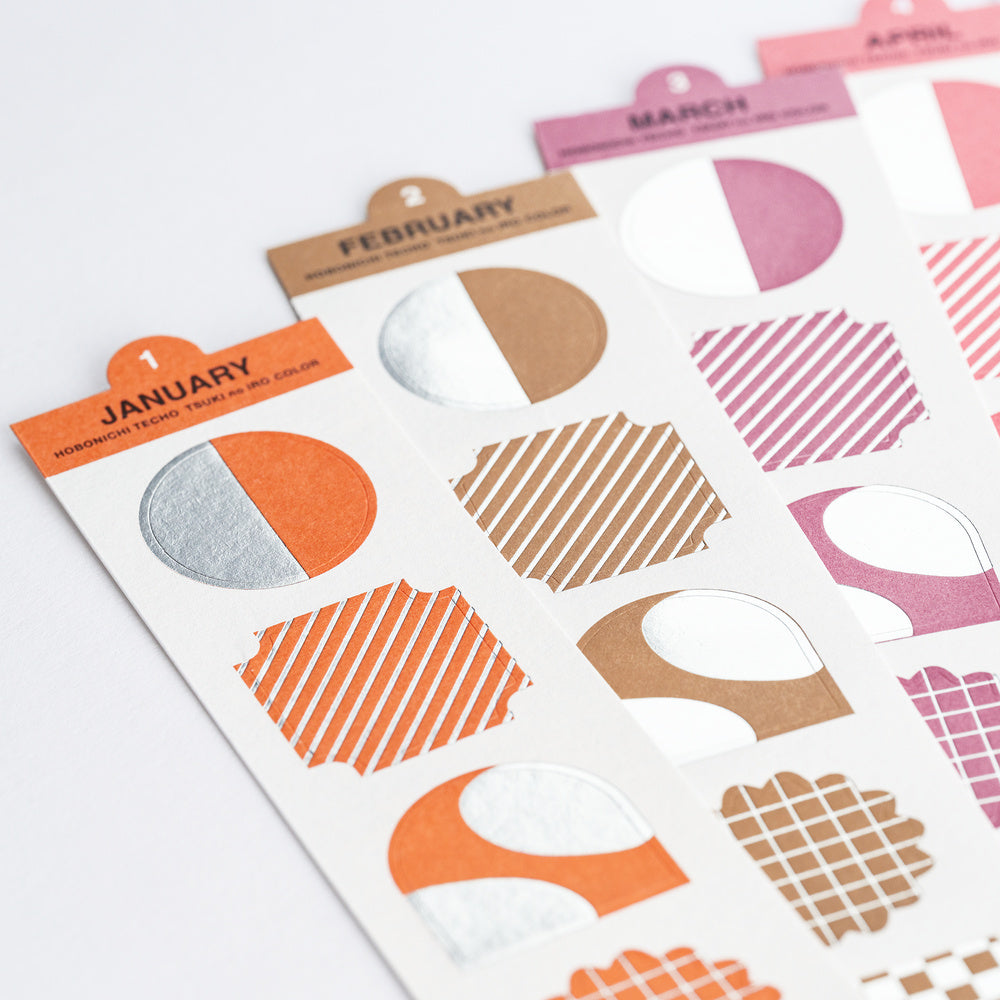 TSUKI no IRO: Bookmark-Style Foil-Pressed Stickers
