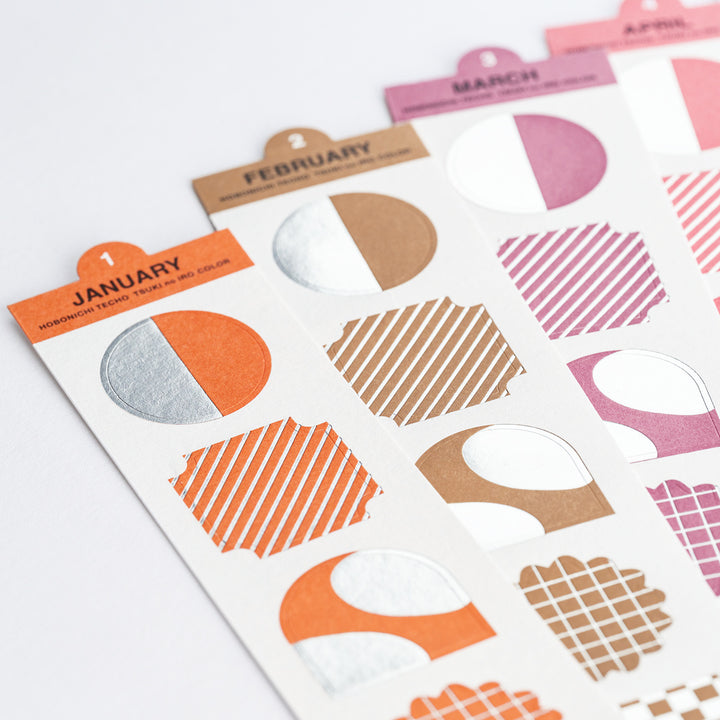 TSUKI no IRO: Bookmark-Style Foil-Pressed Stickers