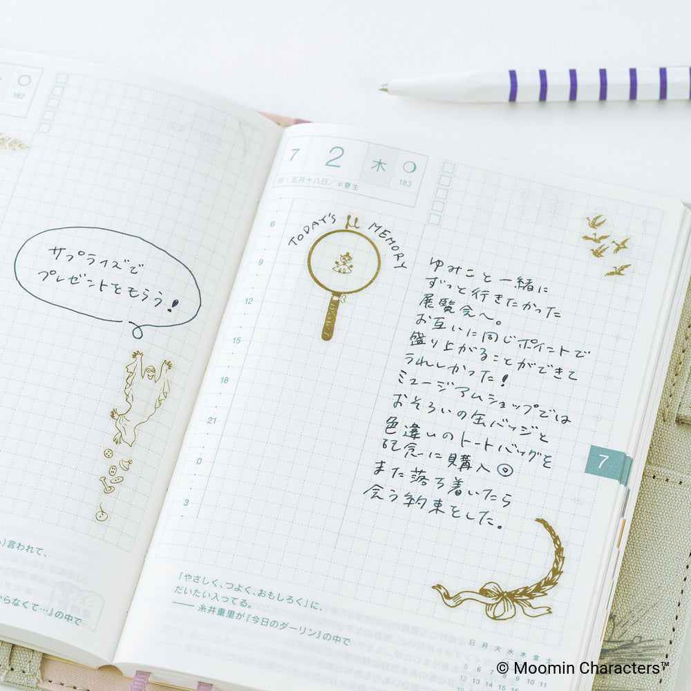 Moomin: Adventure Log Foil-Stamped Clear Stickers