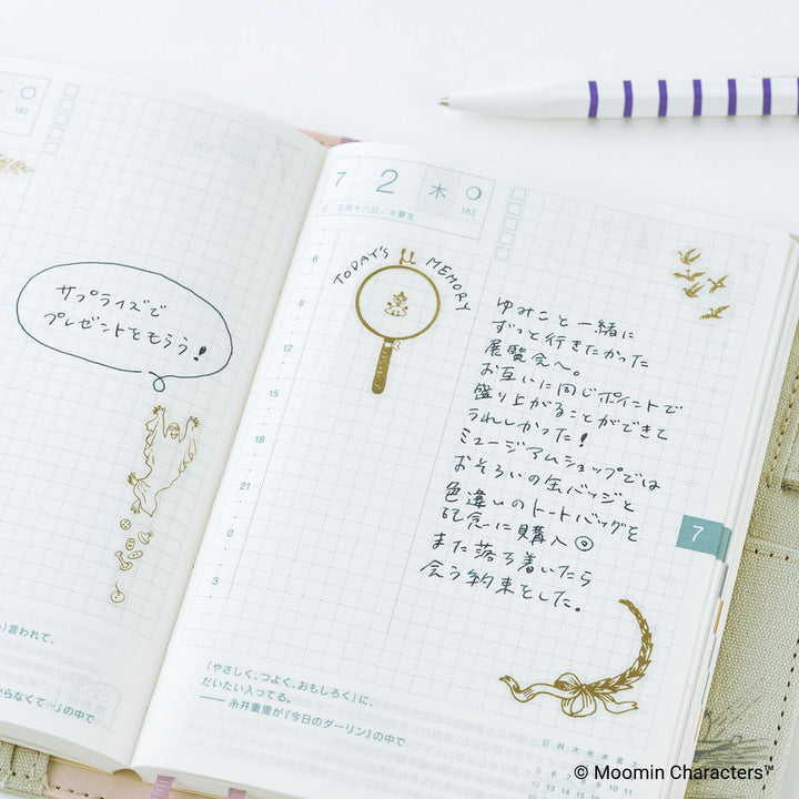 Moomin: Adventure Log Foil-Stamped Clear Stickers