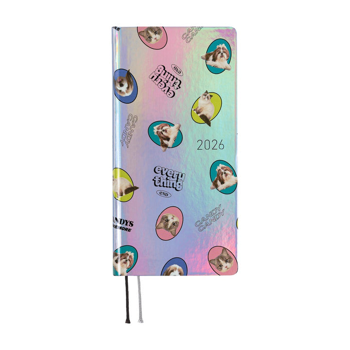 Hobonichi Techo 2026 Weeks Planner | Candy Stripper: Random Dog & Cat (Aurora) | English