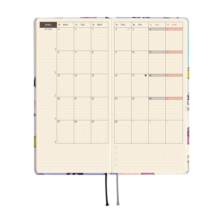 Hobonichi Techo 2026 Weeks Planner | Candy Stripper: Random Dog & Cat (Aurora) | English