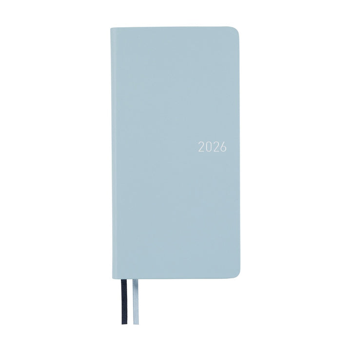 Hobonichi Techo 2026 Weeks Planner | Leather: Snow Blue | English