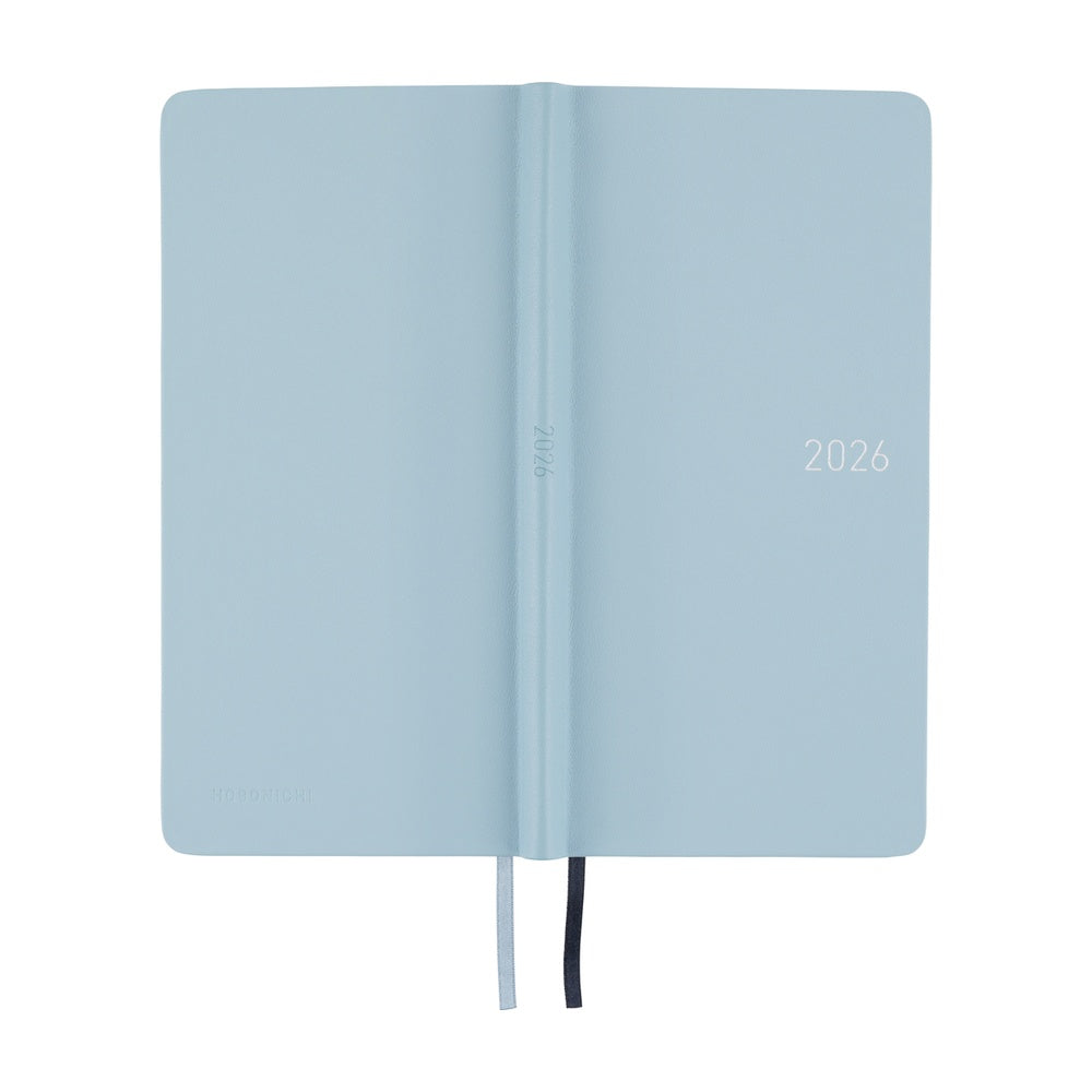 Hobonichi Techo 2026 Weeks Planner | Leather: Snow Blue | English