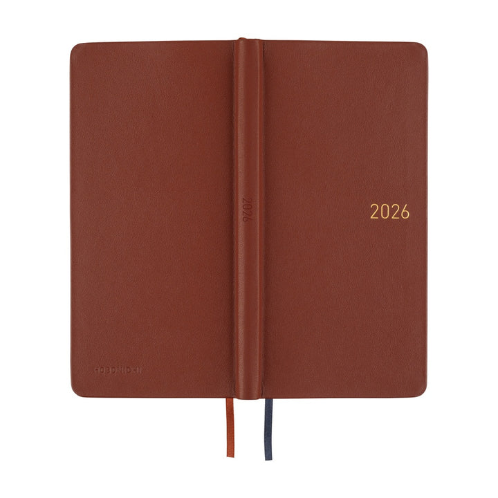 Hobonichi Techo 2026 Weeks Planner | Leather: Wine Brown | English