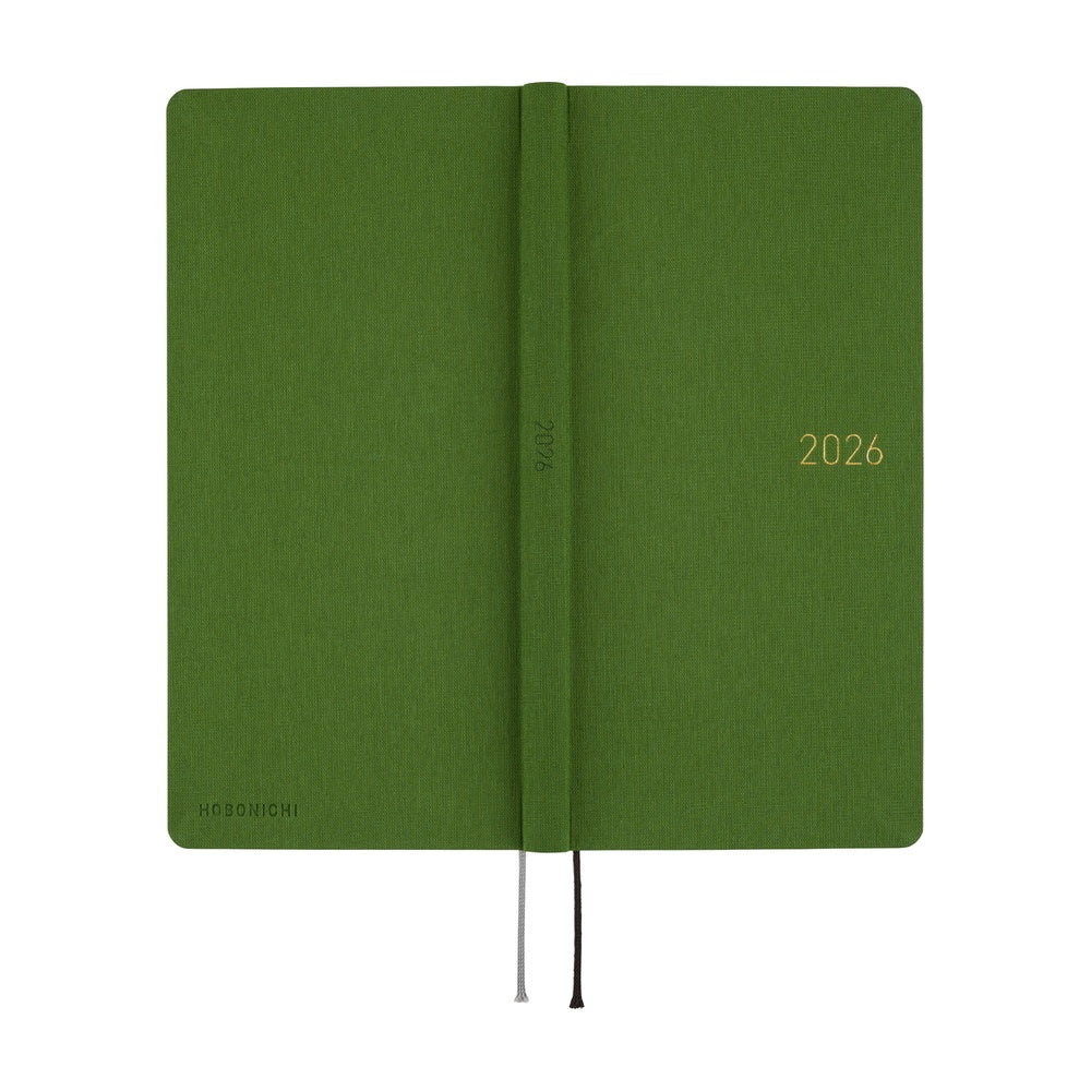 Hobonichi Techo 2026 APRIL Start Weeks Planner | Colors: Antique Green | Japanese