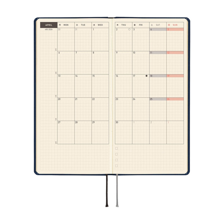 Hobonichi Techo 2026 APRIL Start Weeks Planner | Colors: Cosmo Blue | Japanese