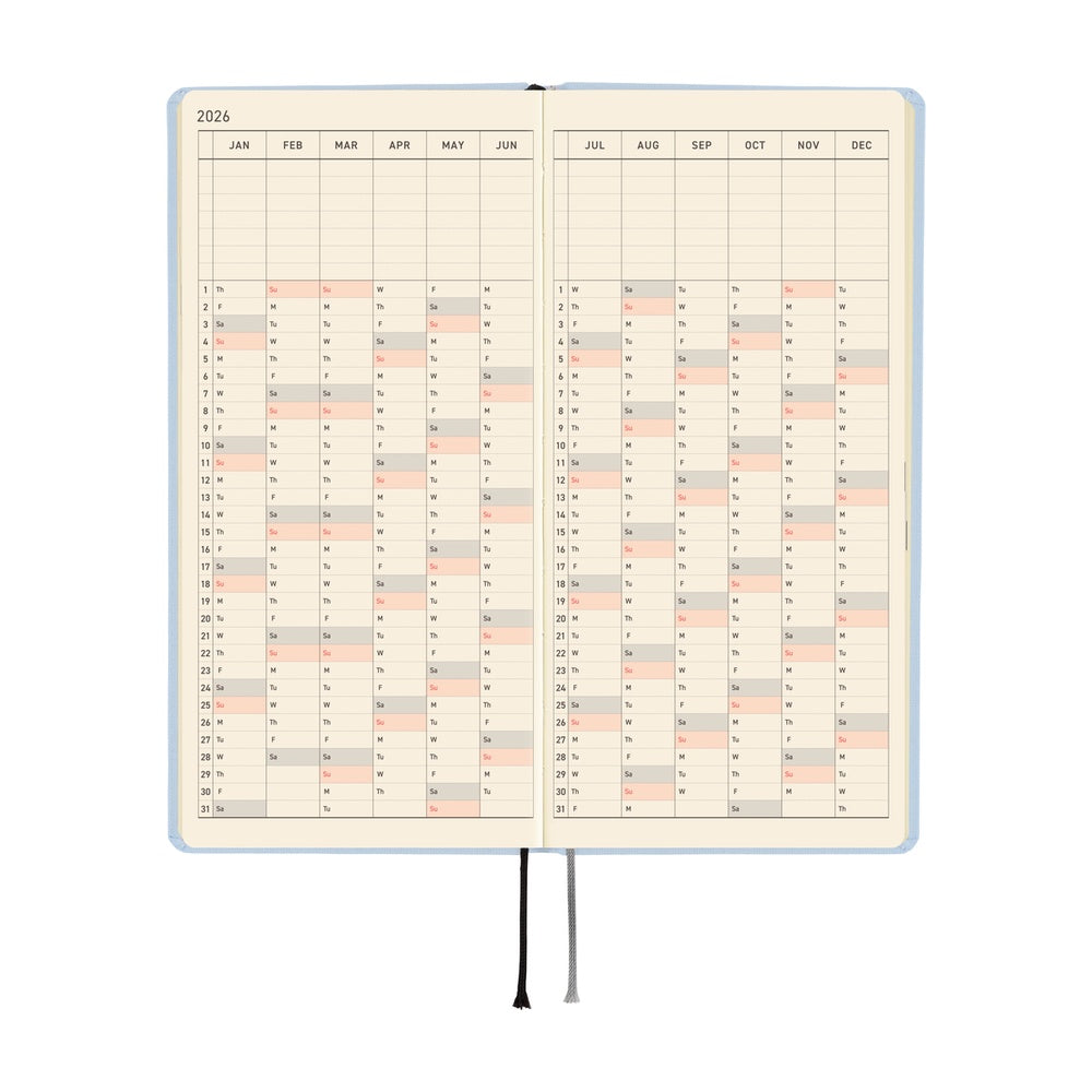 Hobonichi Techo 2026 Weeks Planner | Colors: Sky Mist | English