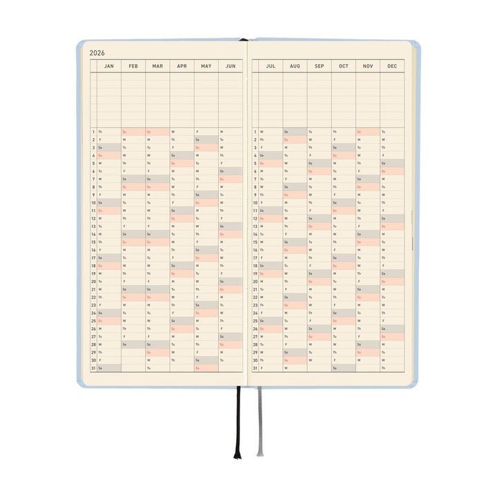 Hobonichi Techo 2026 Weeks Planner | Colors: Sky Mist | English
