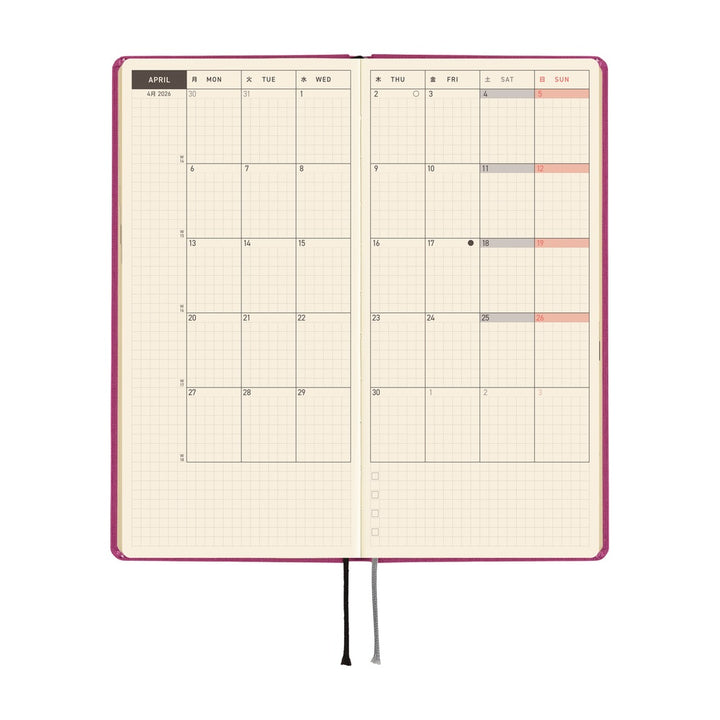 Hobonichi Techo 2026 Weeks Planner | Colors: Peony Purple | English
