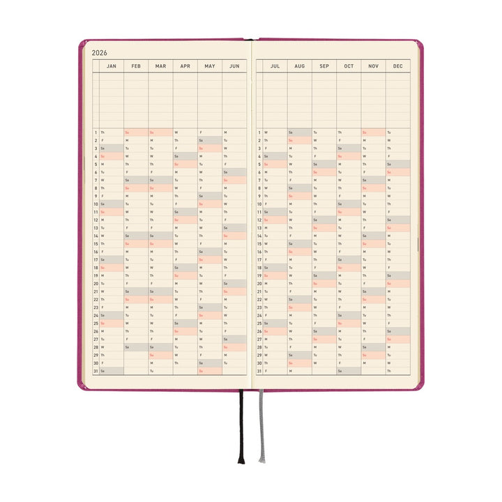 Hobonichi Techo 2026 Weeks Planner | Colors: Peony Purple | English