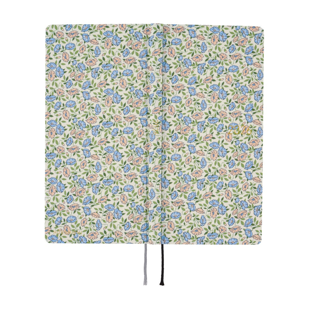 Hobonichi Techo 2026 APRIL Starts Week Planner | Liberty Fabrics: Sasha Kiora | Japanese