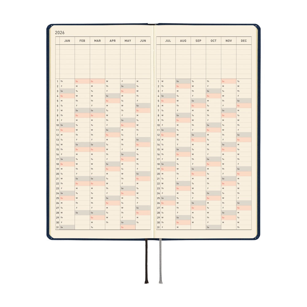 Hobonichi Techo 2026 Weeks MEGA Planner | Colors: Cosmo Blue | English