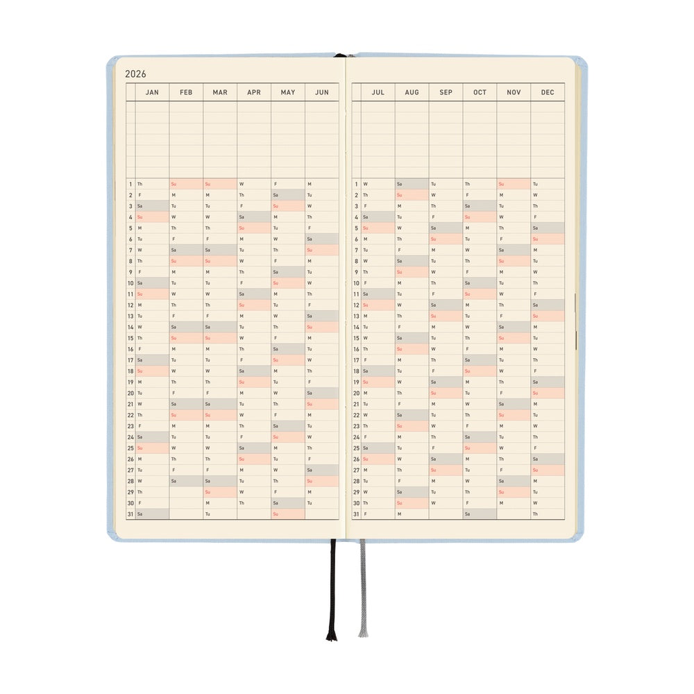 Hobonichi Techo 2026 Weeks MEGA Planner | Colors: Sky Mist | English