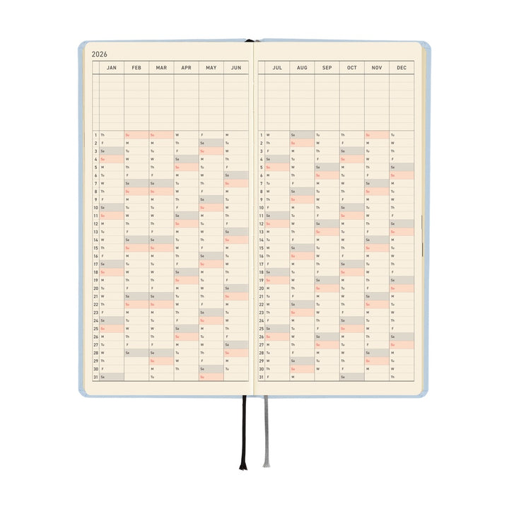 Hobonichi Techo 2026 Weeks MEGA Planner | Colors: Sky Mist | English